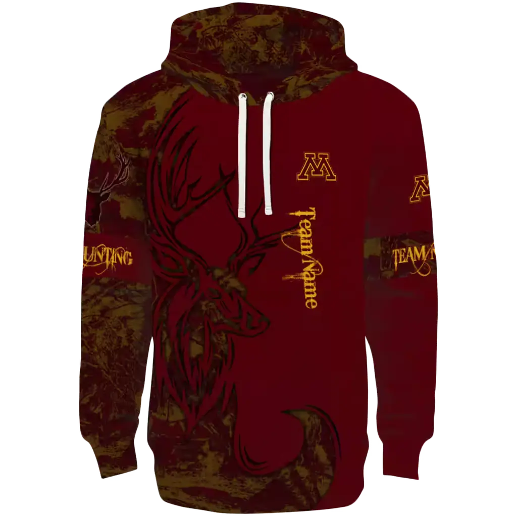 customized minnesota golden gophers deer silhouette maroon hoodie best selling customized minnesota golden gophers deer silhouette maroon hoodie best selling