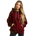 customized minnesota golden gophers deer silhouette maroon hoodie best selling