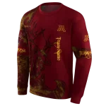 customized minnesota golden gophers deer silhouette maroon hoodie best selling