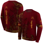 customized minnesota golden gophers deer silhouette maroon hoodie best selling