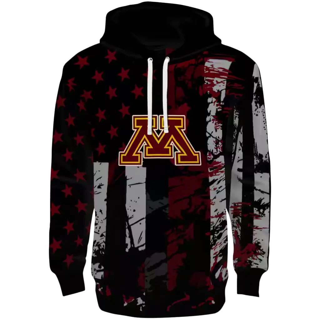 customized minnesota golden gophers distressed flag maroon black hoodie best selling customized minnesota golden gophers distressed flag maroon black hoodie best selling