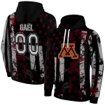 customized minnesota golden gophers distressed flag maroon black hoodie best selling