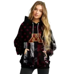 customized minnesota golden gophers distressed flag maroon black hoodie best selling