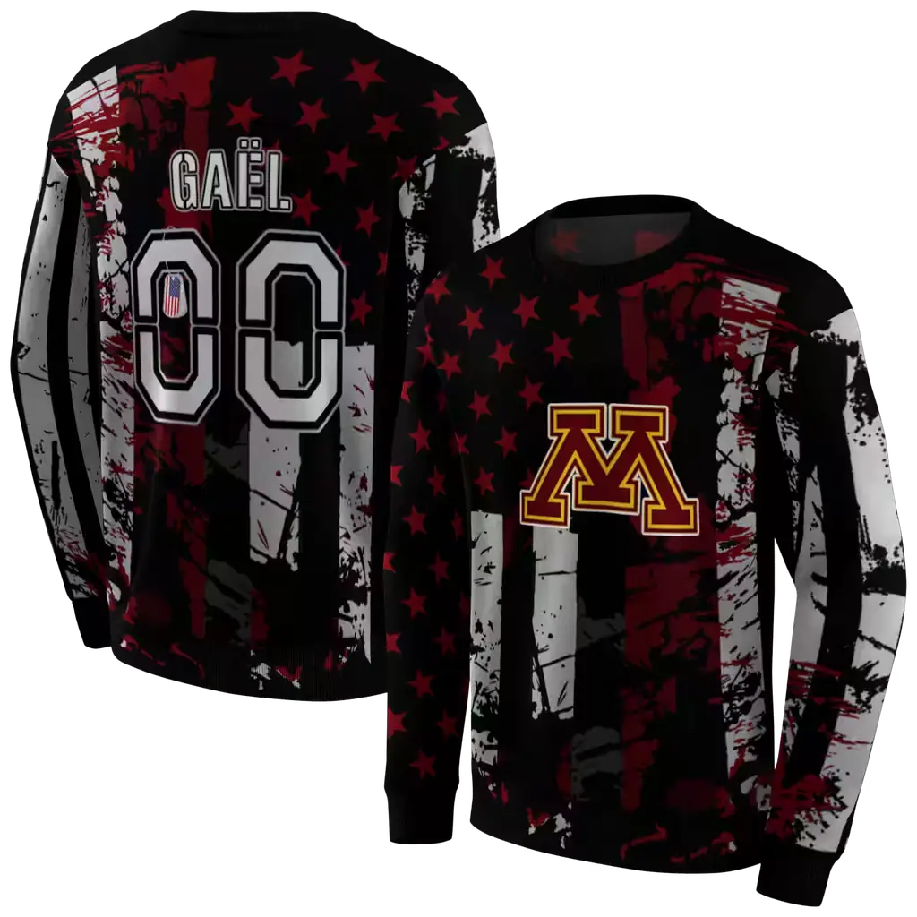 customized minnesota golden gophers distressed flag maroon black hoodie premium grade customized minnesota golden gophers distressed flag maroon black hoodie premium grade