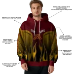 customized minnesota golden gophers flame design maroon hoodie best selling