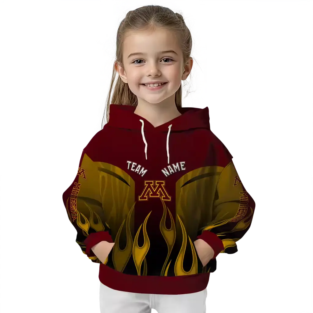 customized minnesota golden gophers flame design maroon hoodie top rated customized minnesota golden gophers flame design maroon hoodie top rated