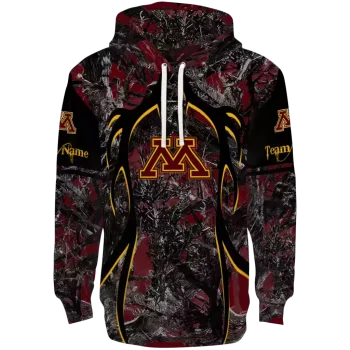 customized minnesota golden gophers hunting theme maroon black hoodie best selling