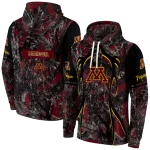 customized minnesota golden gophers hunting theme maroon black hoodie best selling