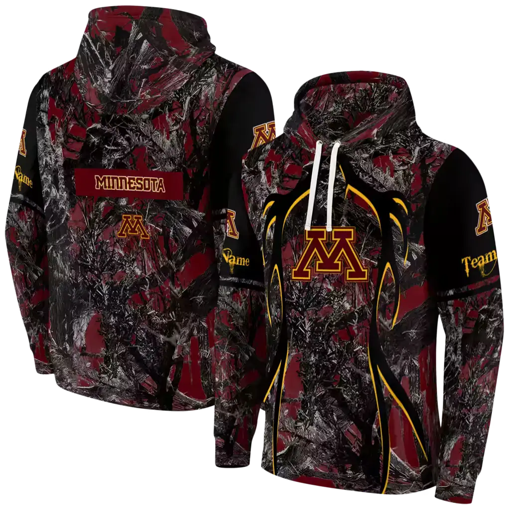 customized minnesota golden gophers hunting theme maroon black hoodie fashion forward customized minnesota golden gophers hunting theme maroon black hoodie fashion forward