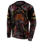 customized minnesota golden gophers hunting theme maroon black hoodie best selling