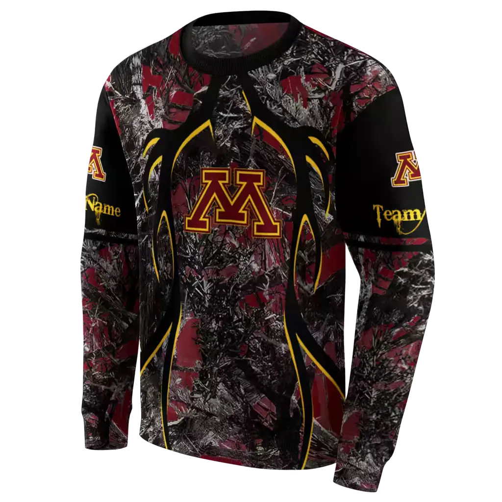 customized minnesota golden gophers hunting theme maroon black hoodie new arrival customized minnesota golden gophers hunting theme maroon black hoodie new arrival