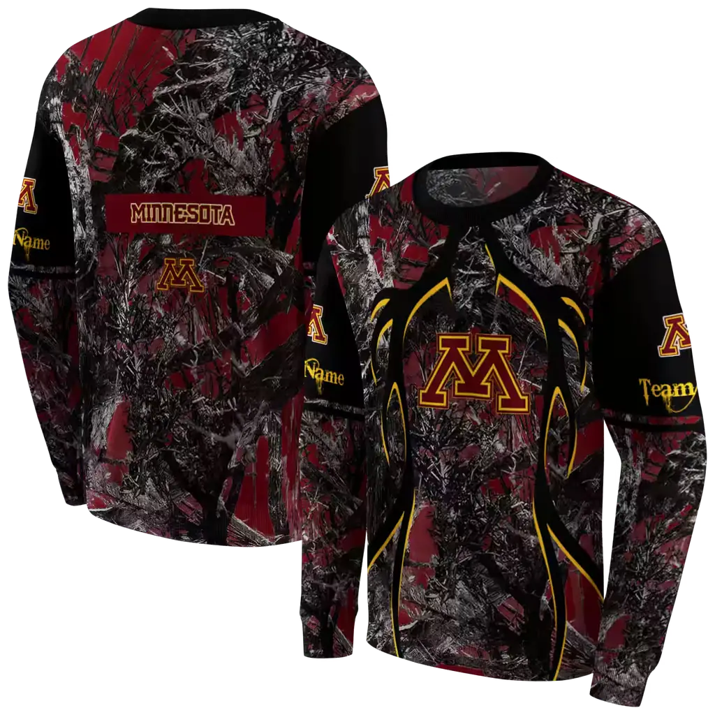 customized minnesota golden gophers hunting theme maroon black hoodie premium grade customized minnesota golden gophers hunting theme maroon black hoodie premium grade