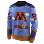 customized minnesota golden gophers mario blue black hoodie best selling