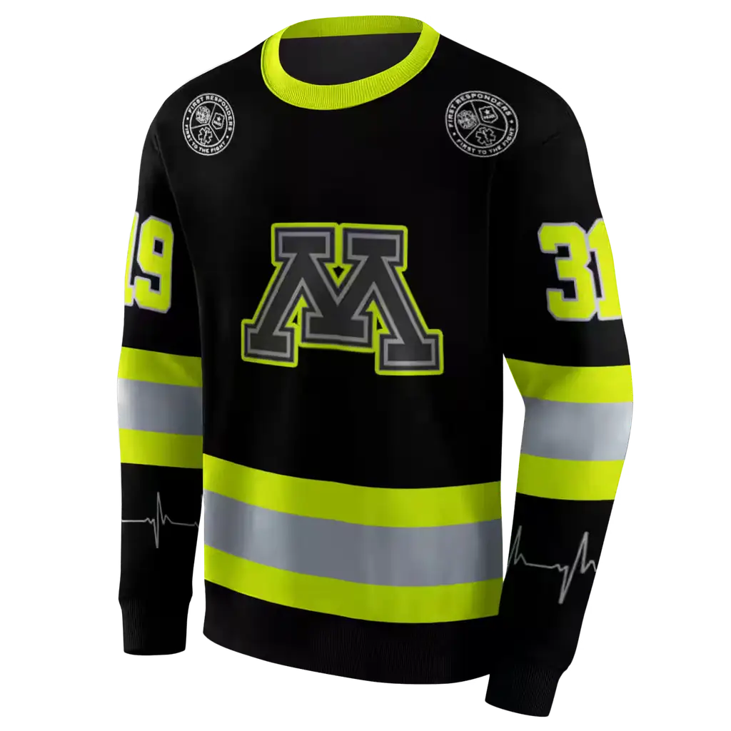 customized minnesota golden gophers safety motif black neon green hoodie new arrival customized minnesota golden gophers safety motif black neon green hoodie new arrival