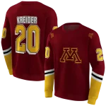 customized minnesota golden gophers striped sleeves maroon hoodie best selling