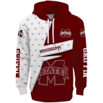 customized mississippi state bulldogs abstract shape maroon hoodie best selling