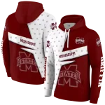 customized mississippi state bulldogs abstract shape maroon hoodie best selling