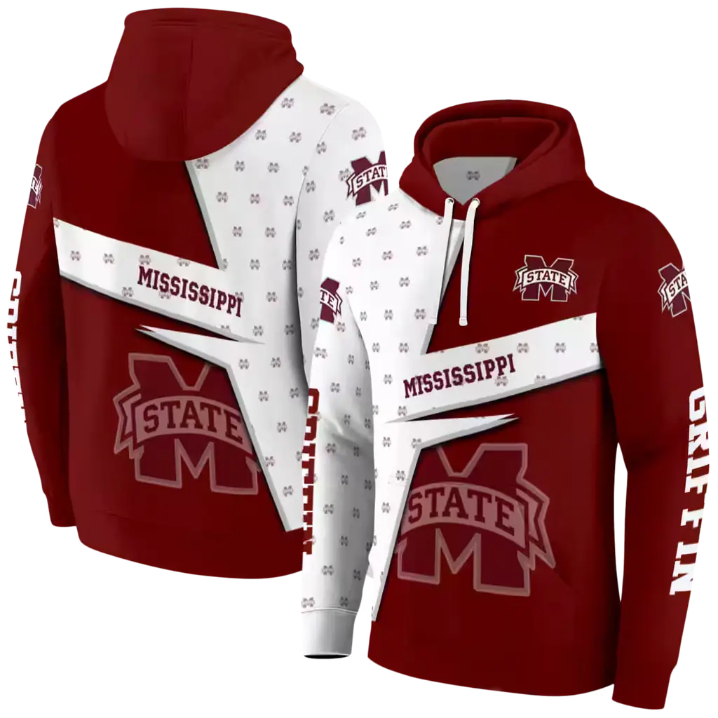 customized mississippi state bulldogs abstract shape maroon hoodie fashion forward customized mississippi state bulldogs abstract shape maroon hoodie fashion forward