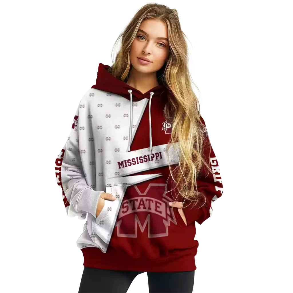customized mississippi state bulldogs abstract shape maroon hoodie high quality customized mississippi state bulldogs abstract shape maroon hoodie high quality
