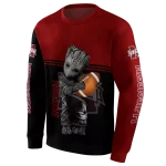 customized mississippi state bulldogs baby groot maroon black hoodie best selling