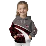 customized mississippi state bulldogs hexagonal mesh maroon black gray hoodie best selling
