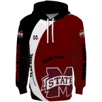 customized mississippi state bulldogs minimalist design maroon black hoodie best selling