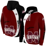 customized mississippi state bulldogs minimalist design maroon black hoodie best selling