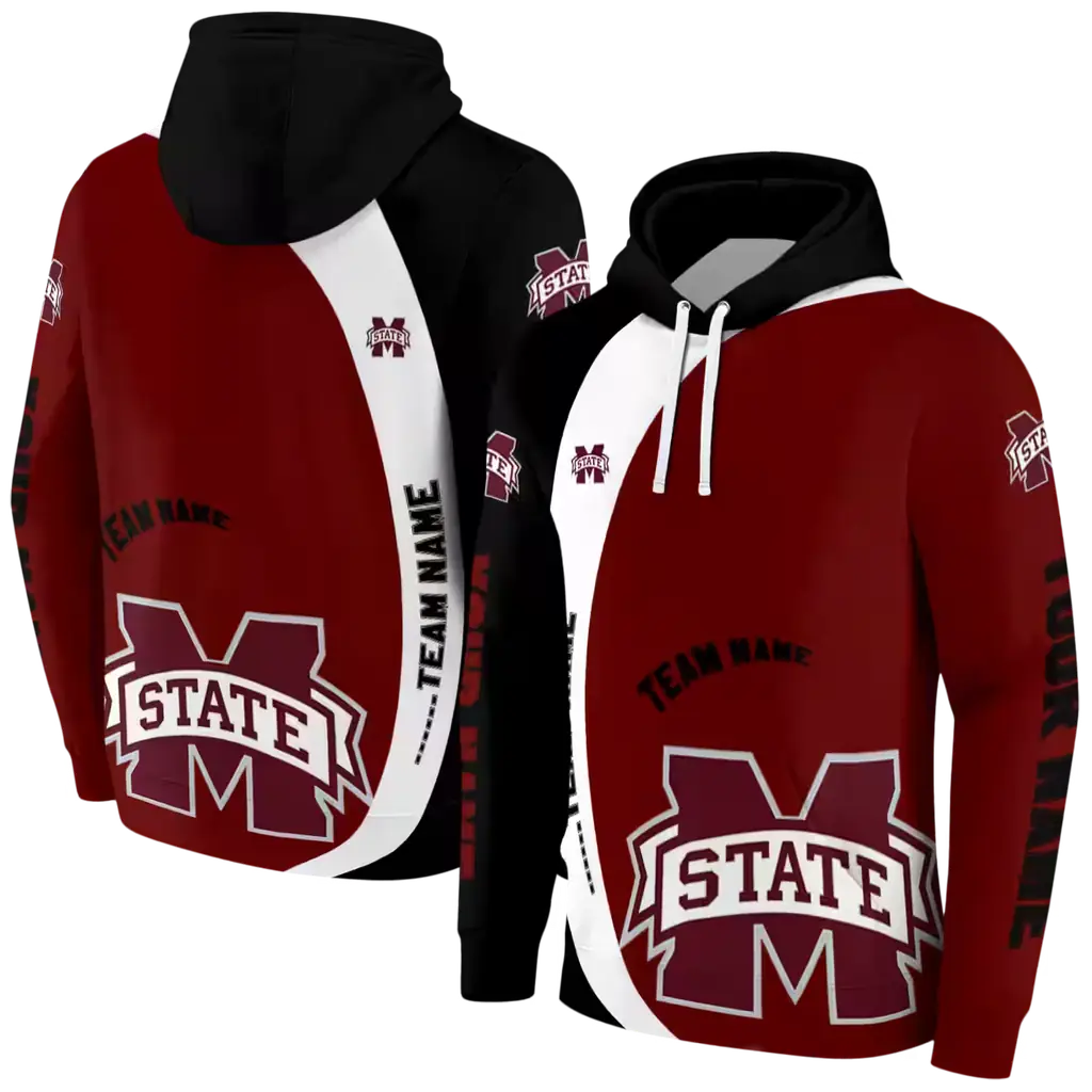 customized mississippi state bulldogs minimalist design maroon black hoodie fashion forward customized mississippi state bulldogs minimalist design maroon black hoodie fashion forward