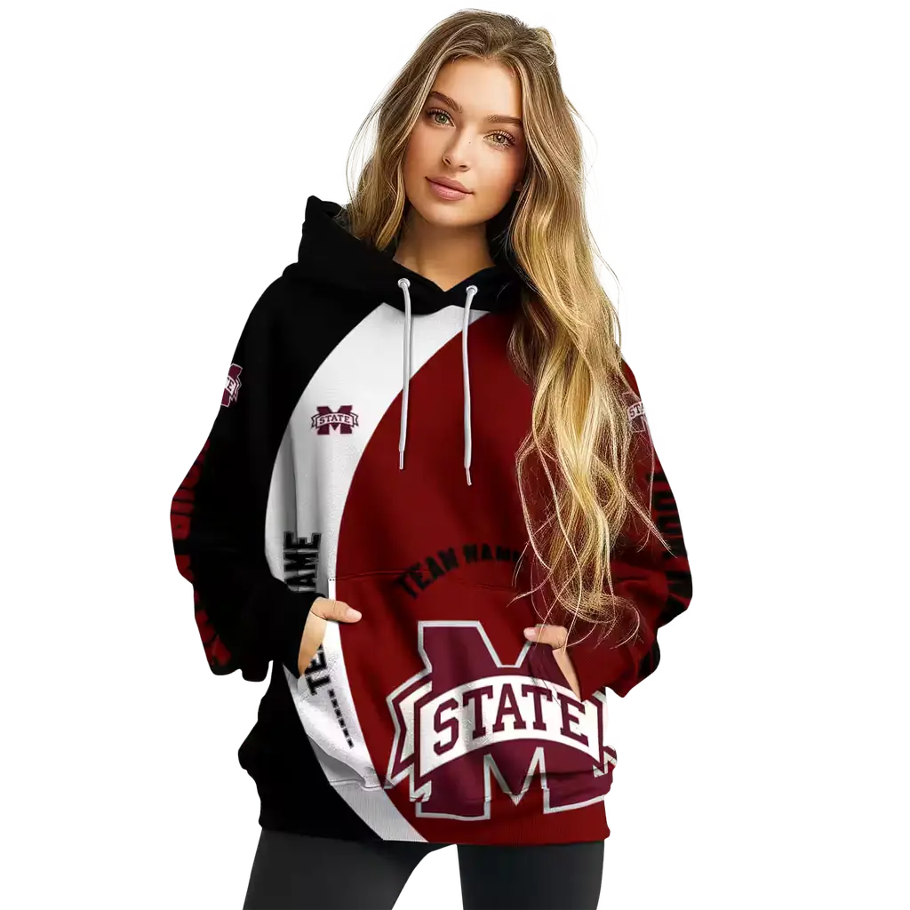 customized mississippi state bulldogs minimalist design maroon black hoodie high quality customized mississippi state bulldogs minimalist design maroon black hoodie high quality
