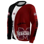 customized mississippi state bulldogs minimalist design maroon black hoodie best selling