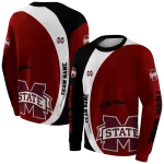 customized mississippi state bulldogs minimalist design maroon black hoodie best selling