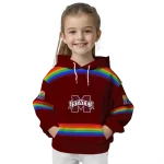 customized mississippi state bulldogs rainbow stripes maroon hoodie best selling