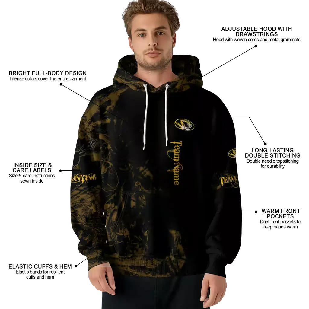 customized missouri tigers deer silhouette black hoodie latest model customized missouri tigers deer silhouette black hoodie latest model