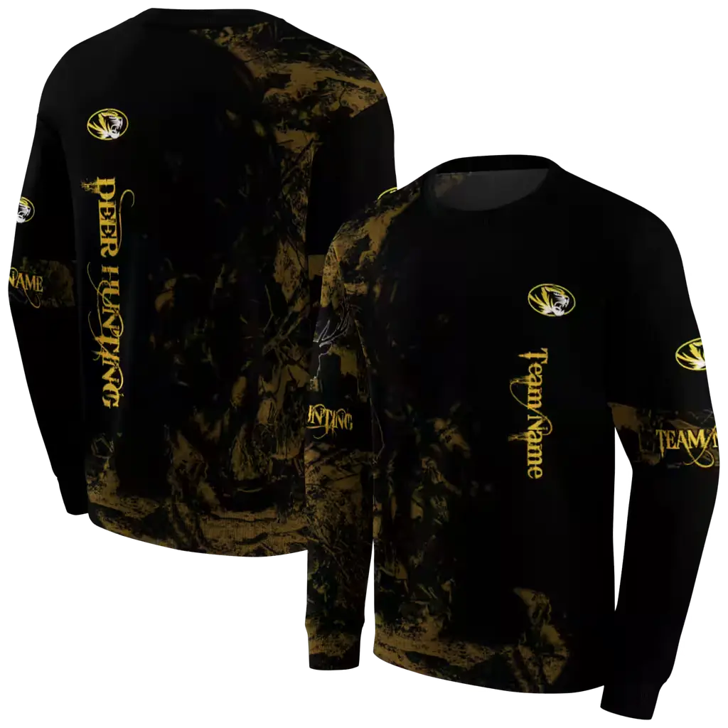 customized missouri tigers deer silhouette black hoodie premium grade customized missouri tigers deer silhouette black hoodie premium grade