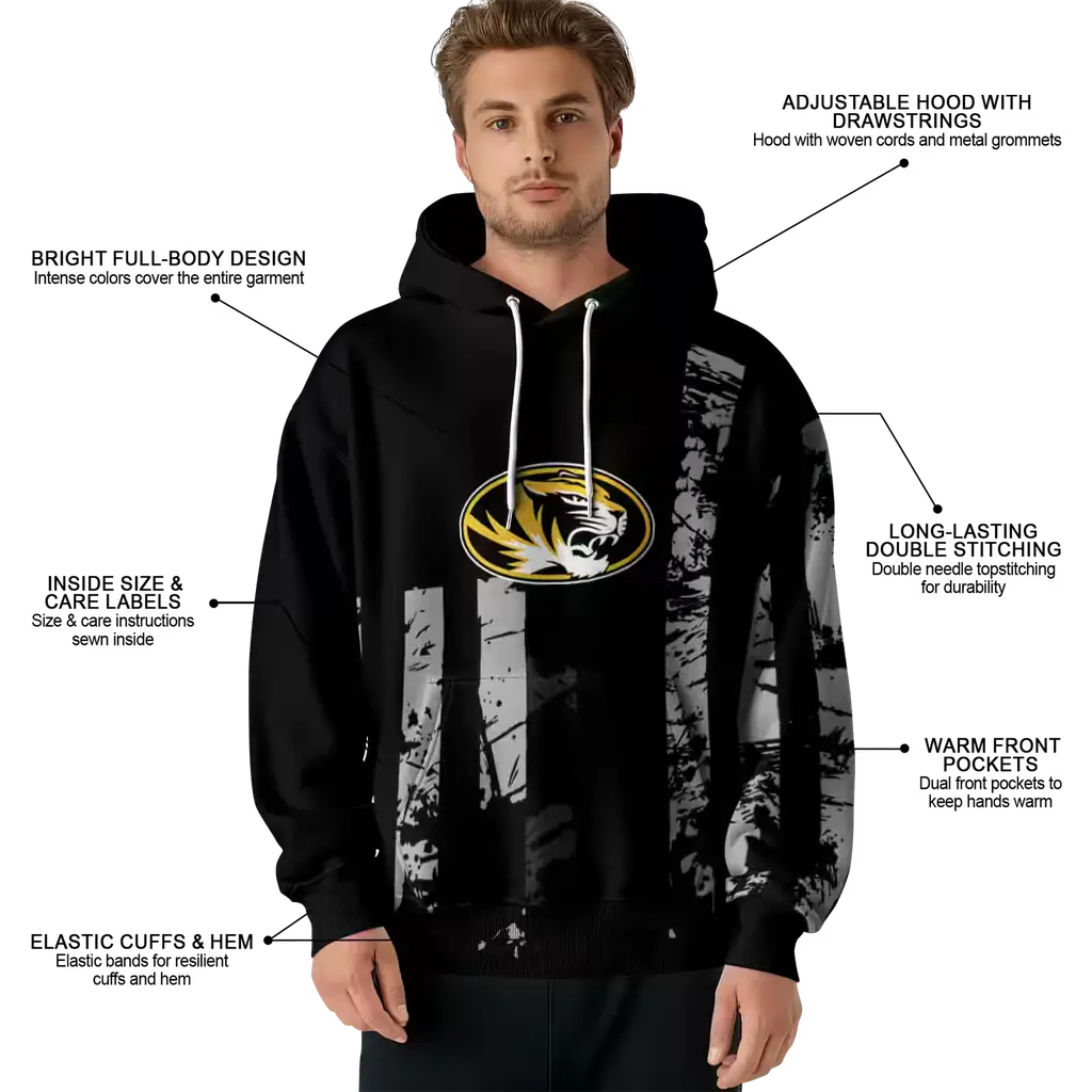 customized missouri tigers distressed flag black hoodie latest model customized missouri tigers distressed flag black hoodie latest model