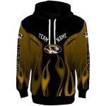 customized missouri tigers flame design black hoodie best selling