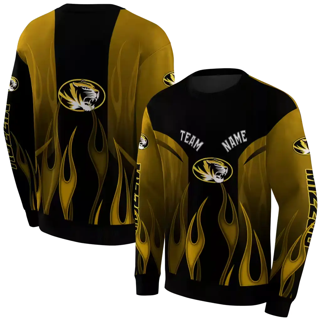 customized missouri tigers flame design black hoodie premium grade customized missouri tigers flame design black hoodie premium grade