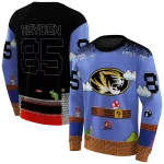 customized missouri tigers mario blue black hoodie best selling