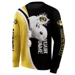 customized missouri tigers peeking snoopy black hoodie best selling