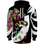 customized missouri tigers puzzle pieces black hoodie best selling