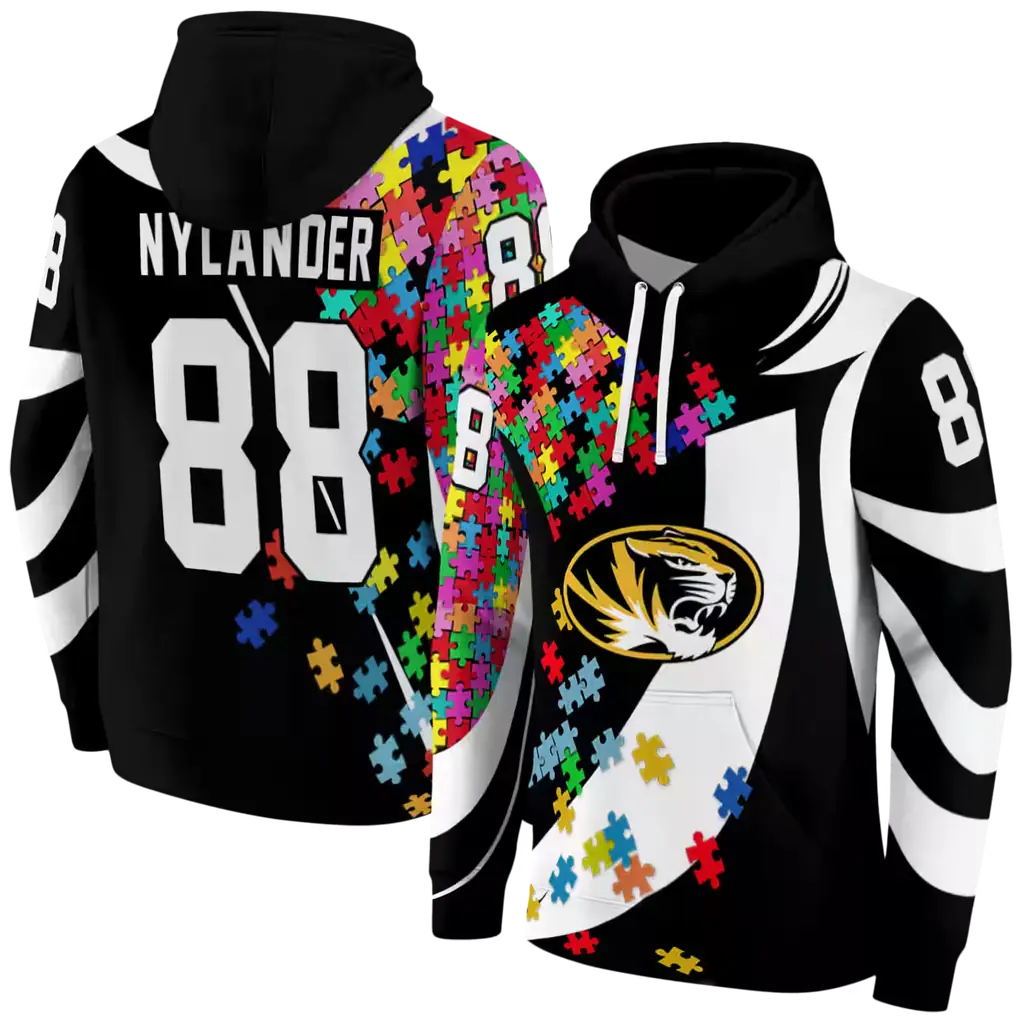 customized missouri tigers puzzle pieces black hoodie fashion forward customized missouri tigers puzzle pieces black hoodie fashion forward