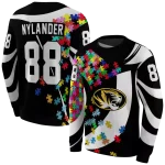 customized missouri tigers puzzle pieces black hoodie best selling