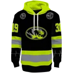 customized missouri tigers safety motif black neon green hoodie best selling