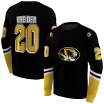 customized missouri tigers striped sleeves black hoodie best selling