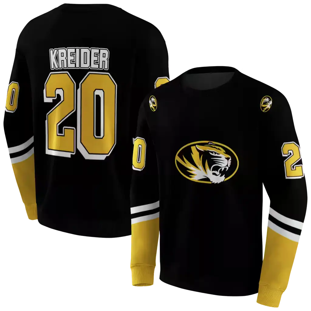 customized missouri tigers striped sleeves black hoodie premium grade customized missouri tigers striped sleeves black hoodie premium grade