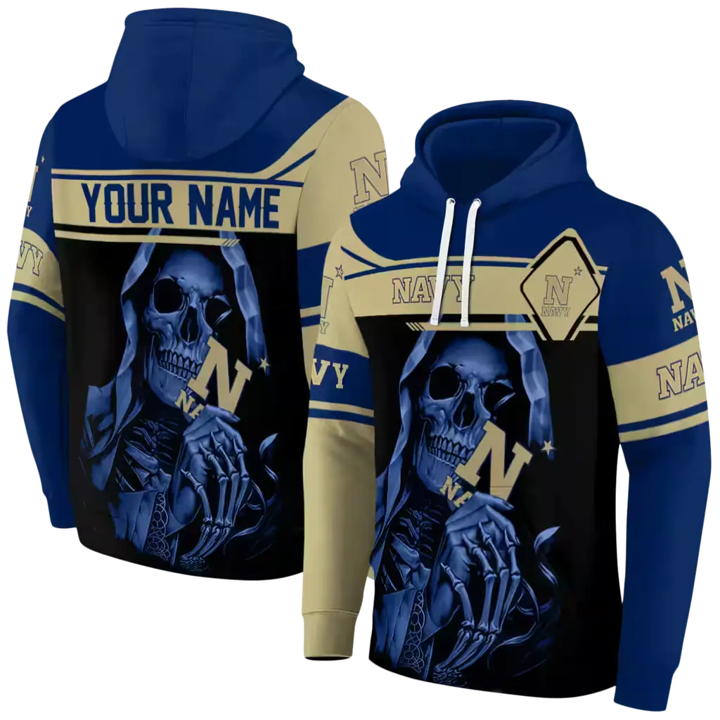 customized navy midshipmen grim reaper blue black hoodie fashion forward customized navy midshipmen grim reaper blue black hoodie fashion forward