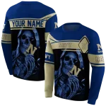 customized navy midshipmen grim reaper blue black hoodie best selling