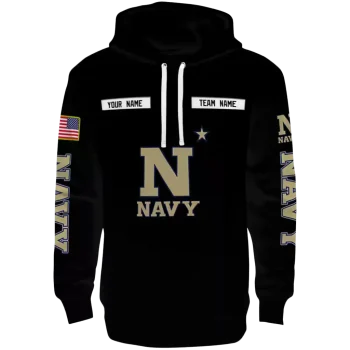 customized navy midshipmen punisher skull black hoodie best selling