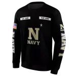 customized navy midshipmen punisher skull black hoodie best selling