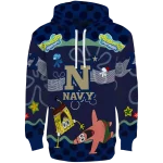 customized navy midshipmen spongebob patrick star blue navy hoodie best selling
